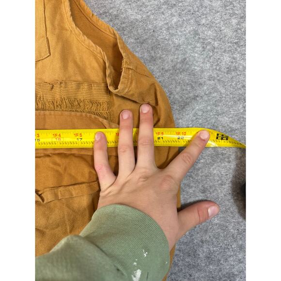 Vintage 90s Black Sheep Vest Men Large Brown Full Zip Utility Outdoor Fishing - Picture 8 of 9